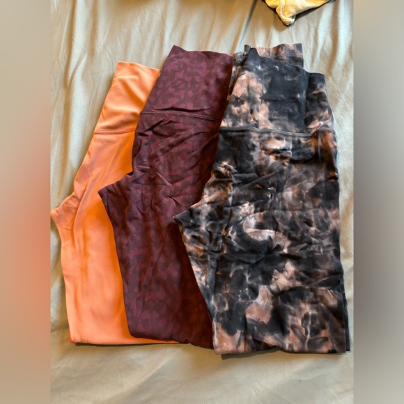 4 pairs Lululemon align and running tights.  size 8 very good used condition. - Picture 1 of 6